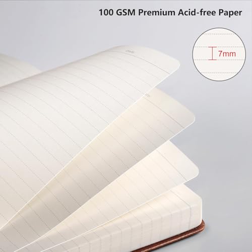 Lined Journal Notebook, 192 Numbered Pages, A5 Size (5.7'' x 8.3'') - view 2