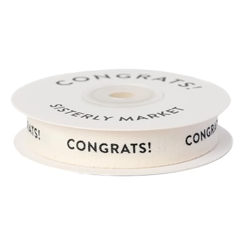 Custom Herringbone Cotton Ribbon, Natural 5/8 Inch Gift Ribbon with Smiley Face Print, 10 Yards - view 8