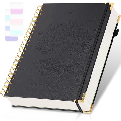 College Ruled Notebook, 8.5 x 11 Hardcover Leather Spiral Notebook Journal - view 7