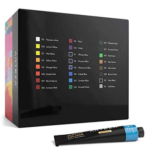 Acrylic Paint Set, 24 Colors, 22 ml / 0.74 oz Tubes, High-Viscosity - view 4