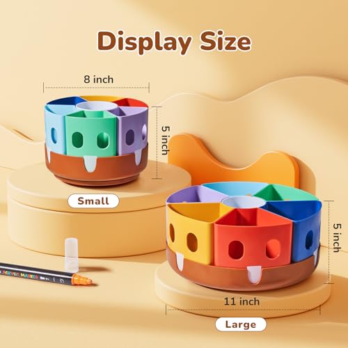 Rotating Art Supply Organizer, Lazy Susan Caddy, Large - view 3