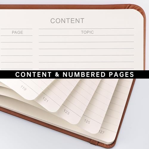 Lined Journal Notebook, 192 Numbered Pages, A5 Size (5.7'' x 8.3'') - view 3