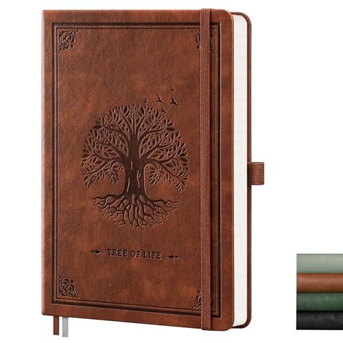 Lined Journal Notebook, 192 Numbered Pages, A5 Size (5.7'' x 8.3'')