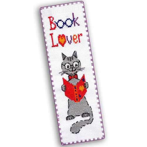 Book Lover Counted Cross Stitch Bookmark Kit, Reading Gift - view 8