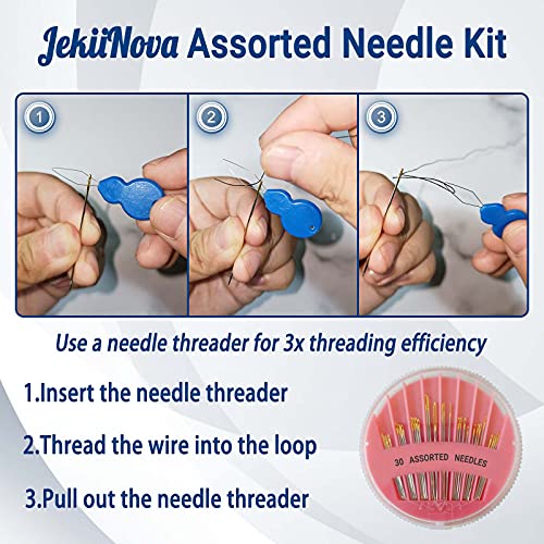 60 Pack Premium Hand Sewing Needles, 6 Sizes Assorted Sewing Needles - view 3