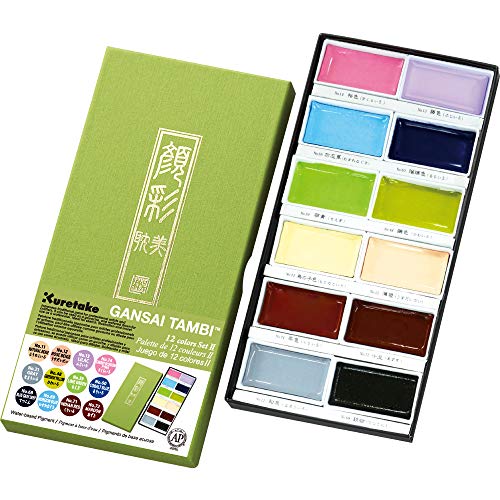Gansai Tambi Watercolor Paint Set, 48 Colors, Made in Japan - view 8