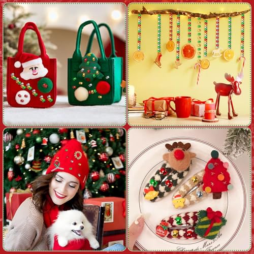 1200Pcs Christmas Color Pony Beads Bulk for Jewelry Making Bracelets - view 6
