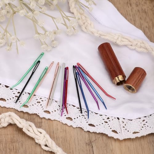 Large Eye Sewing Needles Set, Yarn Sewing Needle Sharp Tapestry Needles Tapestry Needle Bent Needles Hand Knitting Needles Bent Tip Yarn Needles for Hand Knitting - view 5