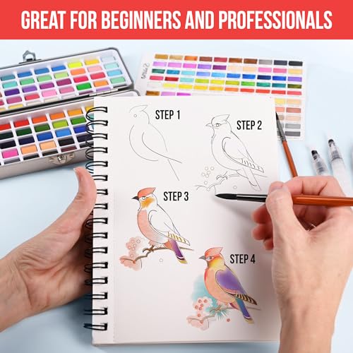 Watercolor Paint Set 100 Vibrant Colors for Adult Beginner Professional - view 3