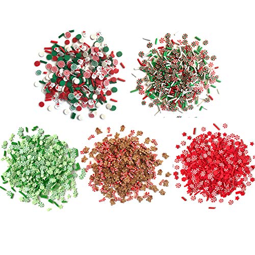 Buttons Galore Sprinkletz, Tiny Polymer Clay Embellishments for Crafts, Scrapbooks, Card Making & Shaker Crafts-Christmas-60 Grams Total