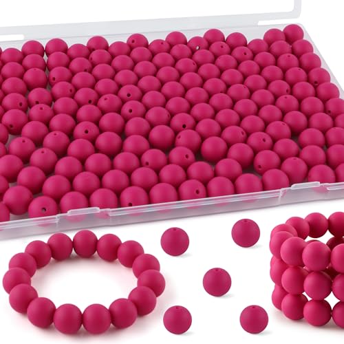 145PCS 15mm Silicone Beads for Keychain Making（Light Purple） - view 7