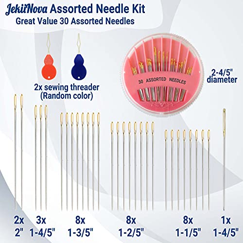 60 Pack Premium Hand Sewing Needles, 6 Sizes Assorted Sewing Needles - view 6