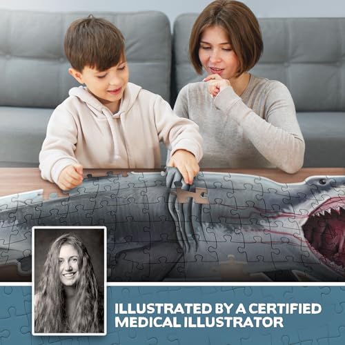 Shark Animal Anatomy Floor Puzzle | 100-Piece Double Sided Jigsaw Puzzle | Large Floor Puzzles for Kids Ages 4-8, 3-5, 8-10 | Fun and Educational Toy for Kids, Toddlers and Families - view 7