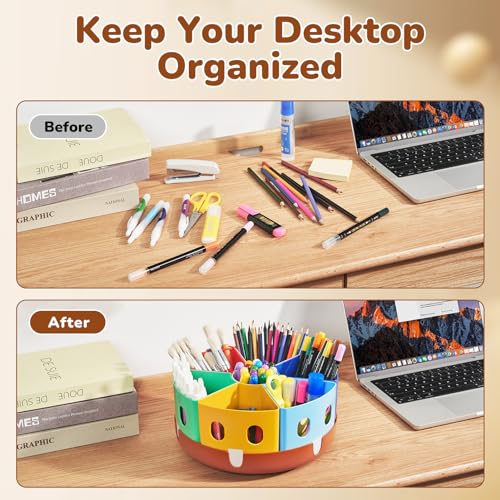 Rotating Art Supply Organizer, Lazy Susan Caddy, Large - view 4