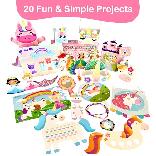 20 Award-Winning Princess & Unicorn Crafts for Kids Ages 3-10 Years, All-Inclusive Toddler Arts and Craft Kits for Kids, Fun Toddler Craft Box for Girls in Preschool - view 4