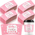 60 Pcs Christmas Baby It's Cold Outside Cup Sleeves, Pink Silver