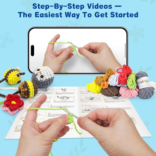 Crochet Kit for Beginners: 3 Animal Bookmarks Craft Kit,Women Gift - view 3