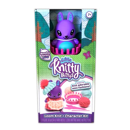 Little Knitty Bittys Bunny - Beginner Knitting Craft Kit - Makes 3 Mini Projects - Collect & Trade Clothes - Ages 7+