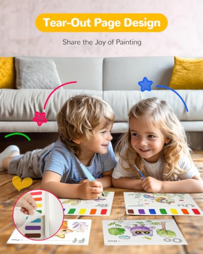 3 Pack Paint with Water Books, Kids Watercolor Activity Set - view 6