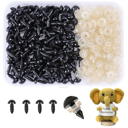 8mm Safety Eyes, 280pcs Crochet Eyes for Amigurumi