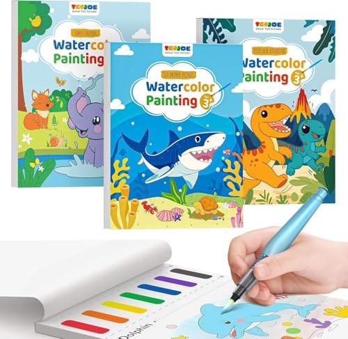 3 Pack Paint with Water Books, Kids Watercolor Activity Set