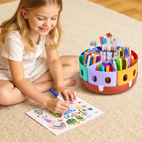 Rotating Art Supply Organizer, Lazy Susan Caddy, Large - view 2