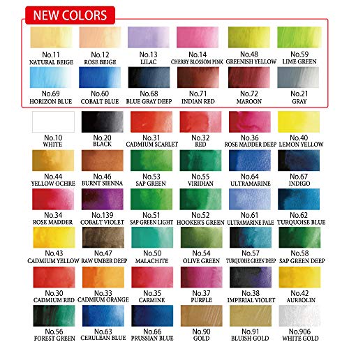 Gansai Tambi Watercolor Paint Set, 48 Colors, Made in Japan - view 3