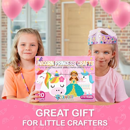 20 Award-Winning Princess & Unicorn Crafts for Kids Ages 3-10 Years, All-Inclusive Toddler Arts and Craft Kits for Kids, Fun Toddler Craft Box for Girls in Preschool - view 2