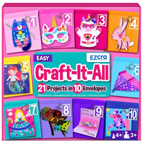 Unicorn Craft Box for Kids Ages 4-8 – 21 Projects in 1