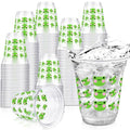 50 Pcs Frog Birthday Decorations Frog Snack Cups 12 oz Plastic Cups Cute Green Tumbler for Baby Shower Birthday Party Supplies