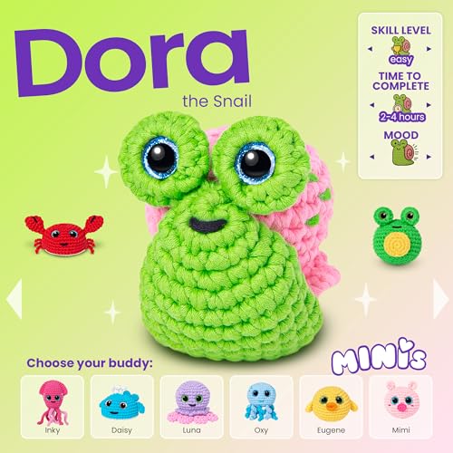 Crochet Kit for Beginners, Snail Dora - view 3