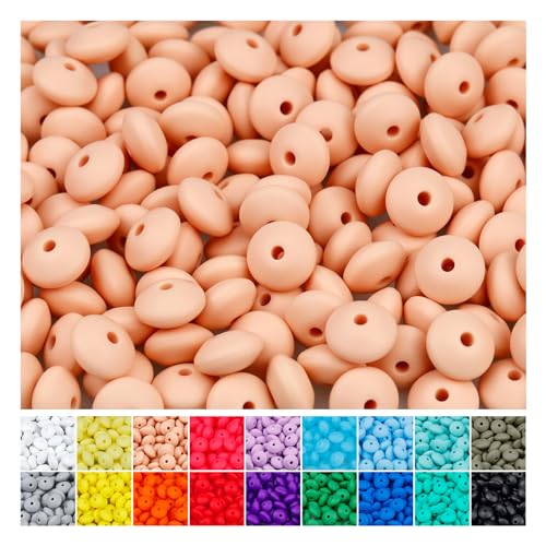 180PCS Silicone Lentil Beads,12mm Spacer Beads - view 5