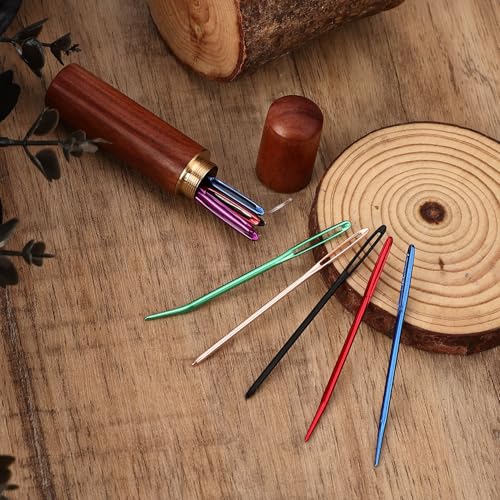 Large Eye Sewing Needles Set, Yarn Sewing Needle Sharp Tapestry Needles Tapestry Needle Bent Needles Hand Knitting Needles Bent Tip Yarn Needles for Hand Knitting - view 3