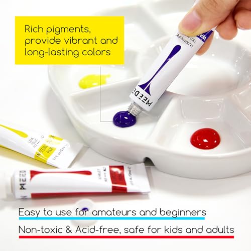 Watercolor Paint Tubes Set: 12 x 12ml (0.4 oz) Colors Painting Set - view 4