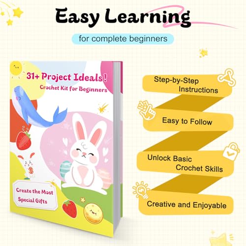 Crochet Kit for Beginners Adults Kids-Crochet Starter Kit-Ideal Gift - view 3