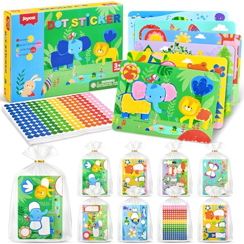 12 Pack Dinosaur Dot Art Party Favors, 2400+ Dot Stickers, Ages 3-8 - view 5