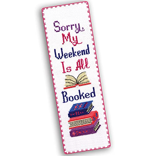 Book Lover Counted Cross Stitch Bookmark Kit, Reading Gift - view 3