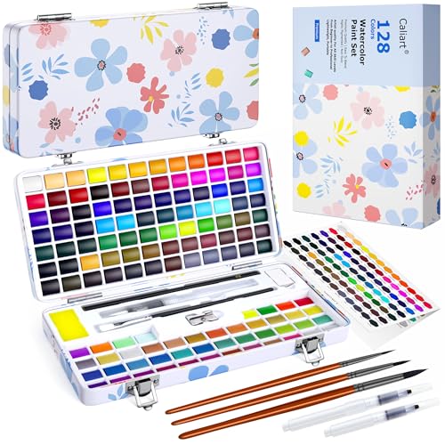 50 Colors Watercolor Paint Set, Portable Art Supplies Palette Kit - view 8