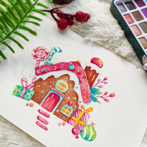 100 Colors Watercolor Paint Set with Metallics, Portable Tin Case - view 6