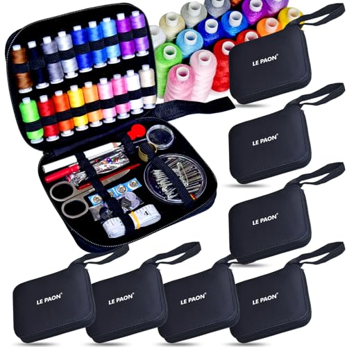 Sewing Kit with Case Portable Sewing Supplies for Home Traveler, Adults, Beginner, Emergency, Contains 18 Sewing Thread, Scissors, Needles, Measure etc (Pink) - view 4