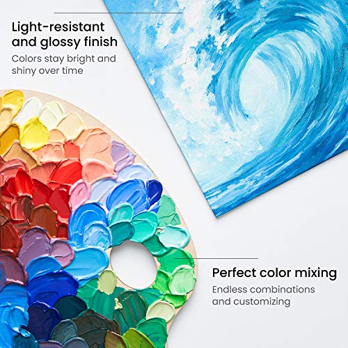 Acrylic Paint Set, 24 Colors, 22 ml / 0.74 oz Tubes, High-Viscosity - view 6