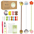 Crochet Kit for Beginners: 3 Animal Bookmarks Craft Kit,Women Gift