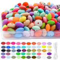 300Pcs Silicone Lentil Beads 12mm 50 Colors Bulk Abacus Loose Spacer Colorful Lanyard for Jewelry Bracelet Necklace Keychain Craft Making