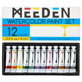 Watercolor Paint Tubes Set: 12 x 12ml (0.4 oz) Colors Painting Set