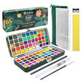 100 Colors Watercolor Paint Set with Metallics, Portable Tin Case