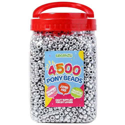 Pony Beads 4500+ Multicolor 6x9mm Plastic Kandi Bead Bulk for Bracelets - view 7