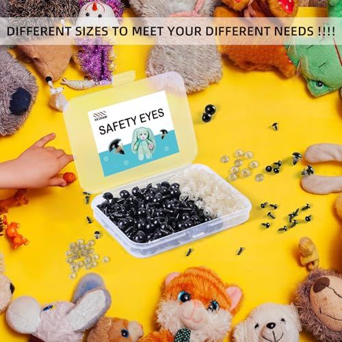 8mm Safety Eyes, 280pcs Crochet Eyes for Amigurumi - view 5