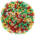 1200Pcs Christmas Color Pony Beads Bulk for Jewelry Making Bracelets