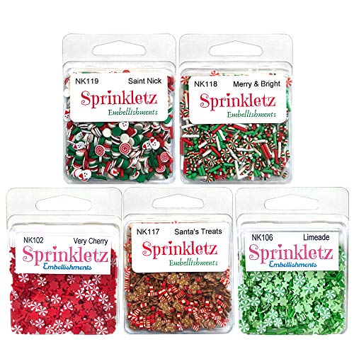 Buttons Galore Sprinkletz, Tiny Polymer Clay Embellishments for Crafts, Scrapbooks, Card Making & Shaker Crafts-Christmas-60 Grams Total - view 2