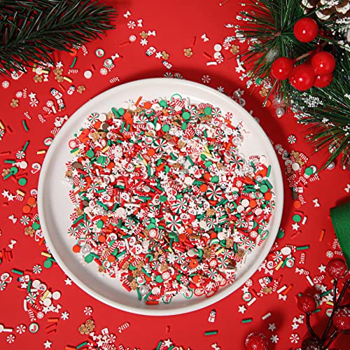 250g Christmas Fake Sprinkles, Polymer Clay Sprinkles, Santa Claus - view 4